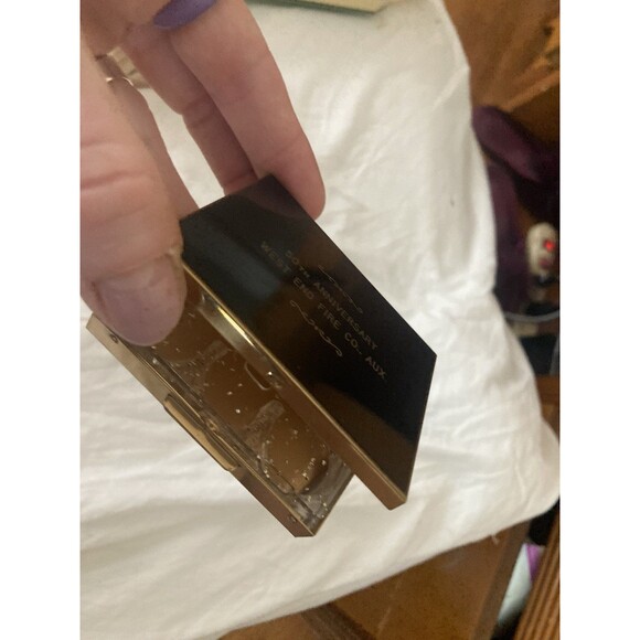 West End Fire Co. Aux 50th Anniversary Metal Coin Carryall Box Brass New jersey - Picture 2 of 7